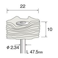 ミニター 積層バフ フランネル φ22 GA4401 1袋(10個)（直送品）