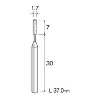 ミニター 精密砥石 WA砥粒 #320 φ1.7 JA3104 1袋(5本)（直送品）