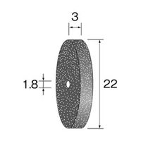 ミニター 研磨ゴム砥石ホイール GC ソフト #120 φ22×3 NA2501 1袋(10個)（直送品）