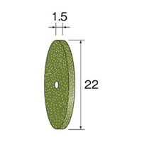 ミニター 研磨ゴム砥石ホイール WA ソフト #120 φ18×1.5 NA2611 1パック(10個)（直送品）