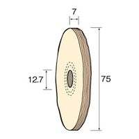 ミニター 綿バフホイール 仕上げ用 φ75 NA6552 1パック(2個)（直送品）