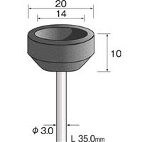 ミニター カップ砥石 #80 φ20 SA3401 1袋(10個)（直送品）