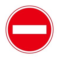 ユニット（UNIT） 道路用標識 車両進入禁止 1枚 395-271（直送品）