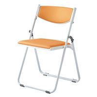 オカムラ 折り畳み椅子 ホワイトフレームLY90CZPB29 アプリコット 折り畳み椅子 LY90CZ-PB29 1脚（直送品）