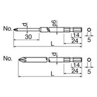 日東工器 NKビット 31ビット 1X6X70 30846 1セット(100本:10本×10セット)（直送品）