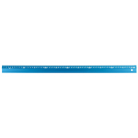 シンワ測定 アルミ直尺 アル助 シャイニングブルー 60cm 65434 1箱（20本入）（直送品）