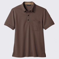 住商モンブラン ニットシャツ（男女兼用） ブラウン/ブラウン 3L 32-5008（直送品）