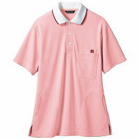 住商モンブラン ポロシャツ（男女兼用） ピンク/白 L 32-5032（直送品）