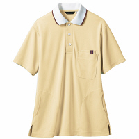 住商モンブラン ポロシャツ（男女兼用） イエロー/白 LL 32-5035（直送品）