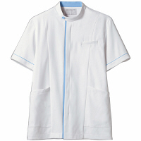住商モンブラン メンズジャケット 半袖 白/ブルー 3L 72-1234（直送品）