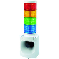 パトライト LED積層信号灯付き電子音報知器 色:赤・黄・緑・青 LKEH-402FA-RYGB 1台 751-4719（直送品）