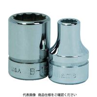 スナップオン・ツールズ WILLIAMS 3/8ドライブ ショートソケット 12角 15mm JHWBM-1215 1個 757-8628（直送品）