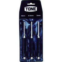 TONE 平行ピンポンチセット 4.0、4.5、5.0mm 3点セット PP300 1セット 498-1588（直送品）