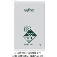 日本サニパック サニパック L11Hスタンダードポリ袋吊り下げタイプ(0.03)11号 L11H-CL 1袋(100枚) 755-5024（直送品）