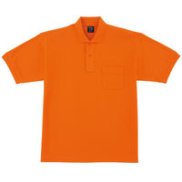 自重堂　制服百科　吸汗速乾半袖ポロシャツ　オレンジ　Ｌ　47614（直送品）