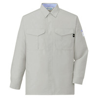 自重堂　制服百科　エコ低発塵製品制電長袖シャツ　シルバー　Ｍ　84304（直送品）