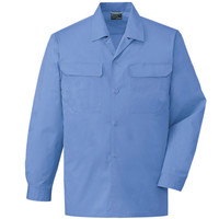 自重堂　制服百科　長袖オープンシャツ　ブルー　Ｍ　84624（直送品）
