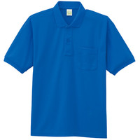 自重堂　制服百科　エコ製品制電半袖ポロシャツ　ブルー　Ｌ　85254（直送品）