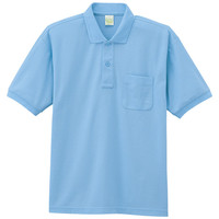 自重堂　制服百科　エコ製品制電半袖ポロシャツ　サックス　Ｌ　85254（直送品）