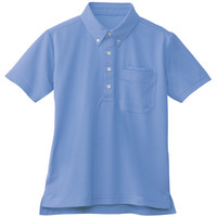 自重堂　制服百科　半袖ＢＤポロシャツ（男女兼用）　ブルー　ＬＬ　WH90618（直送品）