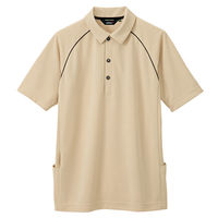 AITOZ（アイトス） バックサイドポケット付半袖ポロシャツ メンズ ベージュ 5L AZ7663-002（直送品）