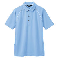 AITOZ（アイトス） バックサイドポケット付半袖ポロシャツ メンズ サックス 4L AZ7663-007（直送品）