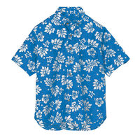 アイトス ボタンダウンアロハシャツ（ハワイの夜）（男女兼用） ブルー 3S AZ56109-006 1着（直送品）