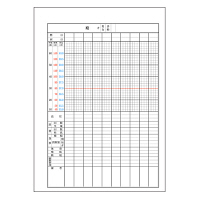 シンリョウ　温度表　タテ型　005020　1箱（500枚入）　（取寄品）