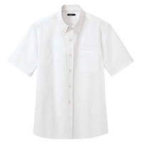アイトス メンズ半袖オックスボタンダウンシャツ ホワイト AZ-7872-001