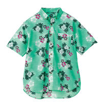 アイトス ボタンダウンアロハシャツ（カジーマ）（男女兼用） グリーン AZ56110-015