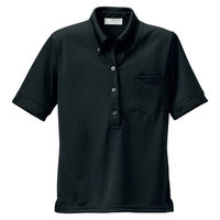 アイトス レディース半袖ニットボタンダウンシャツ ブラック LL 861207-010 1着（直送品）