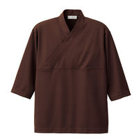 アイトス きもの衿ニットシャツ（男女兼用） ブラウン L HS2900-025 1着（直送品）