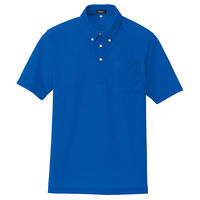アイトス 吸汗速乾（クールコンフォート）半袖ボタンダウンポロシャツ（男女兼用） ロイヤルブルー AZ-10599-006