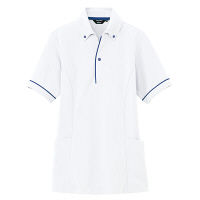 アイトス 介護ユニフォーム サイドポケット半袖ポロシャツ（男女兼用） AZ7668 ホワイト 3L 1枚（直送品）