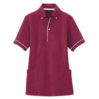 アイトス 介護ユニフォーム サイドポケット半袖ポロシャツ（男女兼用） AZ7668 ワイン 3L 1枚（直送品）