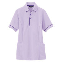 アイトス 介護ユニフォーム サイドポケット半袖ポロシャツ（男女兼用） AZ7668 ラベンダー 5L 1枚（直送品）