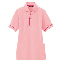 アイトス 介護ユニフォーム サイドポケット半袖ポロシャツ（男女兼用） AZ7668 ピンク 4L 1枚（直送品）