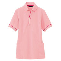 アイトス 介護ユニフォーム サイドポケット半袖ポロシャツ（男女兼用） AZ7668 ピンク 5L 1枚（直送品）