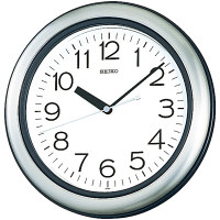 SEIKO（セイコー）キッチン＆バスクロック 掛け時計 [ステップ 防湿 防塵] 直径281mm KS463S 1個（直送品） 820-2498（直送品）