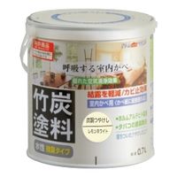 アトムサポート 水性竹炭塗料 0.7L 炭調レモンホワイト 4971544128634 1セット(6缶)（直送品）