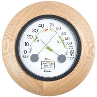 ササキ工芸 温湿度計 TM 快適表示付 置き掛け時計 [温湿度] 直径165mm TH/HY-TM23-A 1個（直送品）