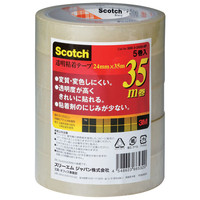 スコッチ 透明粘着テープ 幅24mm×長さ35m 1パック(5巻入) スリーエム 500-3-2435-5P