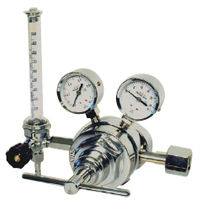 ユタカ 中流量用流量計付ニ段式圧力調整器 FRーIIL 酸素用 FR-IIL 1個（直送品）