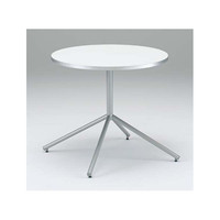オカムラ Feathery（フェズリー） 丸テーブル 単柱脚 ホワイト 直径800×高さ720mm 1台（直送品）