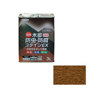 アサヒペン　AP　油性木部防虫防腐ステインEX　3L　ウォルナット　9016478　（直送品）