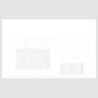 菅公工業 2ツ窓付き封筒 ホワイト ベ553 1セット（10枚×10パック）（直送品）