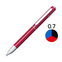3色ボールペン　ダブル3アクション　0.7mm　エンジ軸　赤　ギフトケース入り　BWBM-1000#70　プラチナ万年筆