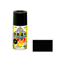 アサヒペン　AP　耐熱塗料スプレー　300ML　黒　901236　（直送品）