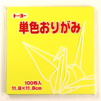 トーヨー　単色おりがみ　レモン　11．8ｃｍ　100枚入　０６３１１１　5冊　（直送品）