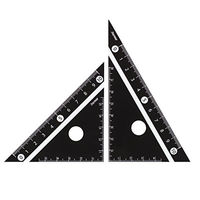 レイメイ藤井　見やすい白黒三角定規　10ｃｍ　黒　APJ251B　5個　（直送品）